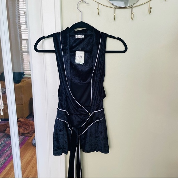 NEW Free People Late Night Velvet Wrap Top - Picture 5 of 8